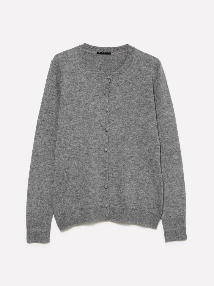 Cardigan regular fit grigio melange scuro - cardigan da donna - Grigio | Sisley image number 1